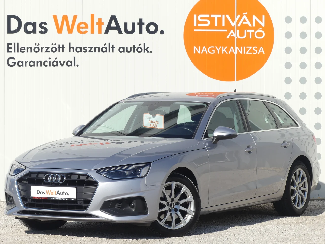 Audi A4 2,0 120 kW TDI Automatik Baujahr 2022, Tőrezüst metál, 90.687 km, Ungarn — Foto 1