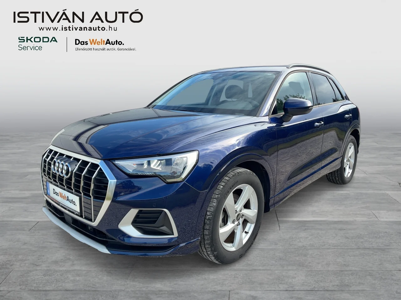 Audi Q3 1,5 110 kW TFSI Automatik Baujahr 2024, Navarra kék metál, 25.209 km, Ungarn — Foto 1