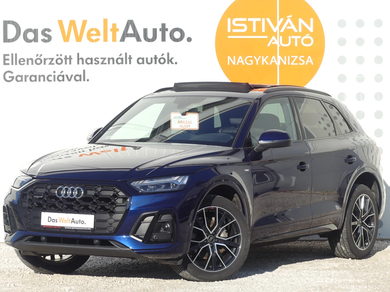 Audi Q5 4x4 2,0 150 kW TDI Automatik Baujahr 2025, Navarra kék metál, 13.784 km, Ungarn — Foto 1 | AMOTOR Audi Q5 4x4 2,0 150 kW TDI Automatik Baujahr 2025, Navarra kék metál, 13.784 km, Ungarn — Foto 1