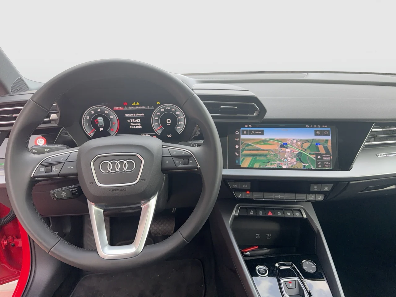 Audi A3 85 kW Automatik Baujahr 2025, B1 Progressivrot Metallic, 5.694 km, Österreich — Foto 9 von 17